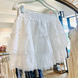 Dainty White Lace Mini Skirt