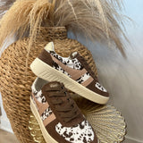 Gola Classics Women's Grandslam Savanna Sneakers - Dalmatian/Otter/Cameo