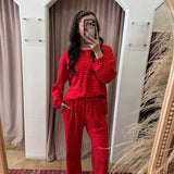 Primary Take Terry Pants - Cherry Red