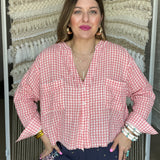 Strawberry Fields Gingham Top