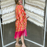 Lemon Drop Fringe Kaftan