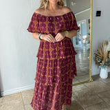 Malone Dress - Magenta Geo Dress
