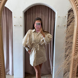 Pookie Polka Dot Mini Shirt Dress