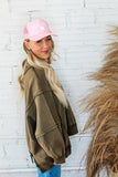 Only You Oversized Top- Olive