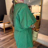 Coastal Charm Polka Dot Shorts - Kelly Green