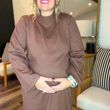 Mocha Bean Maxi Sweater Dress