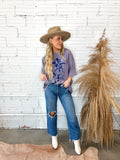 Cowboy Rodeo Fort Worth Oversized Tee - Lavender