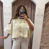 Cape Cod Kimono Denim Jacket - Ecru