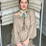 Celine Chic Lace Maxi Set - Taupe