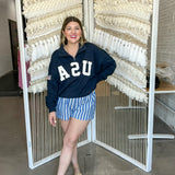 USA Half Zip Oversized Sweater