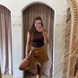 Buckle Up Buttercup Suede Shorts