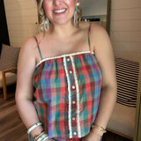 Confetti Plaid Tank Top