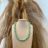 Matte Turquoise + Rainbow Spacer Necklace