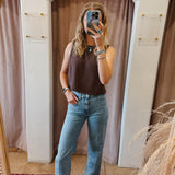 Stovepipe Straight Denim Jeans - Iris