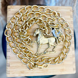 Large Horse Gold Chain Belt