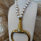 Lux Freshwater Pearl Horse Bit Necklace