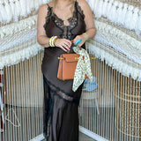 Black Tie Optional Lace Maxi Dress