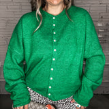 The Piper Cardigan - Kelly Green