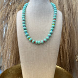 Matte Turquoise + Rainbow Spacer Necklace