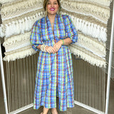 Poppy Plaid Midi Dress