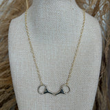 Sterling Silver Horse Bit Dainty Necklace