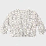 Oversized Sweatshirt Blue Leopard