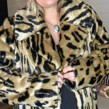 {MUMU} Miss Cindy Overcoat - Feline Faux Fur