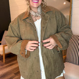 The Traveler Olive Brown Collared Jacket