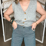 Galvez Grey Sweater Vest Top