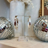 Silver Plated Hoop Earrings - Large