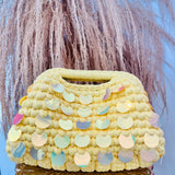 Sequin Handbag - Yellow