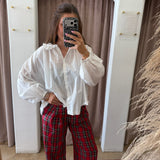 Holiday Plaid Pants - Red