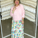 The Piper Cardigan - Baby Pink Pearl Ribbon