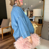 Mineral Washed Dark Denim Top