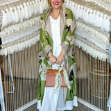 Birds Of A Feather Kimono - Green