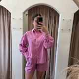 Strawberry Stripes Shirt - Pink