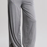 Ultra Soft Jersey Curved Hem Cropped Pant - Dark Heathered Gray