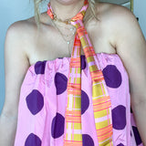 Birthday Girl Polka Dots Bubble Mini Dress - Pink