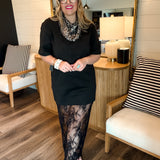 Members Only Lace Dress - Black