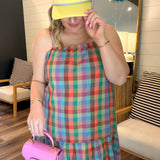 Confetti Plaid Maxi Dress