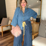 Party Rock Summer Stripe Pants - Blue