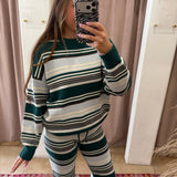 Pine Forrest Stripe Pant Set