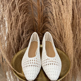 Jelly Mesh Flats Shoes - White