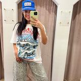 Oversized Rhinestone Tees - Chevy Corvette