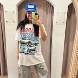 Oversized Rhinestone Tees - Chevy Corvette