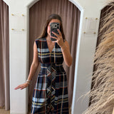 Rodeo Drive Plaid Zipper Dress