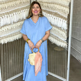 On The Run Maxi Dress - Light Blue