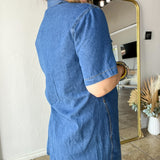 The Cowgirl Classic Denim Button Up Midi Dress
