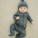 Charcoal Bamboo Footed Zipper