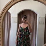 Suarez Ruffle Dress - Jungle Mirage
